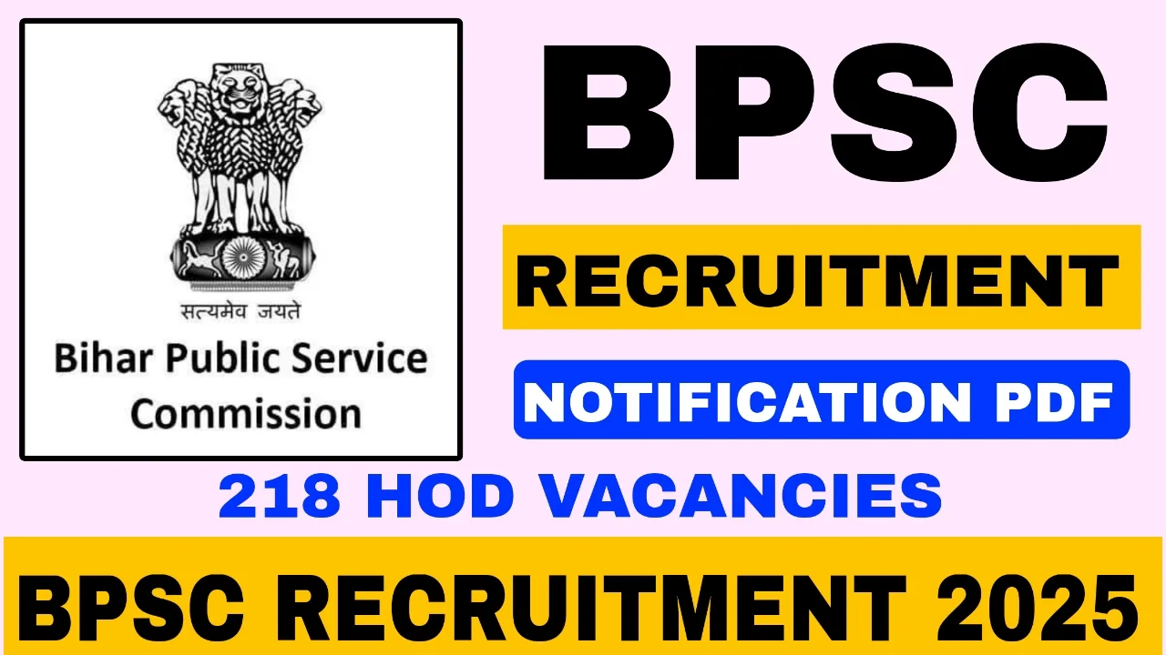 BPSC HOD Recruitment 2025