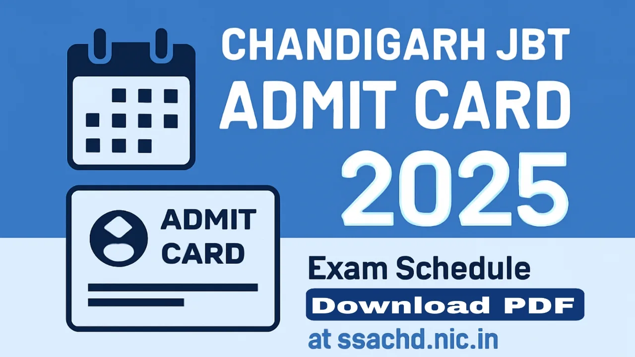 Chandigarh JBT Admit Card 2025
