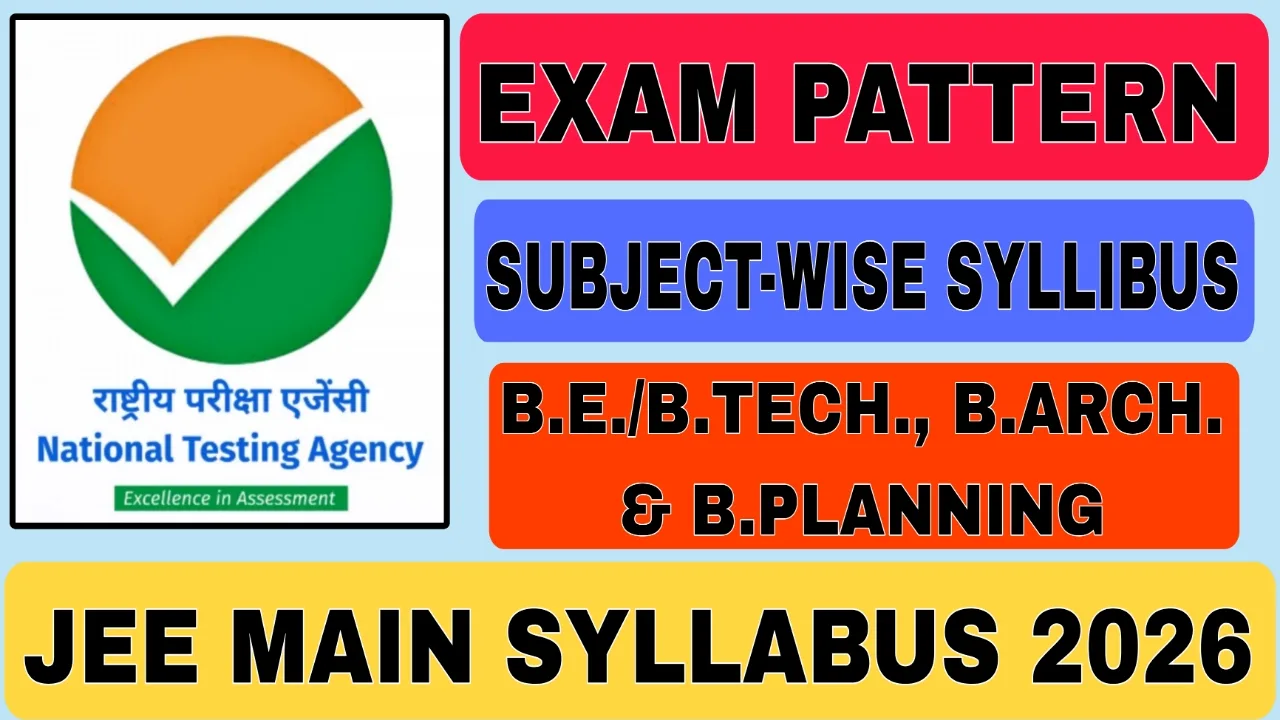 JEE Main Syllabus 2026